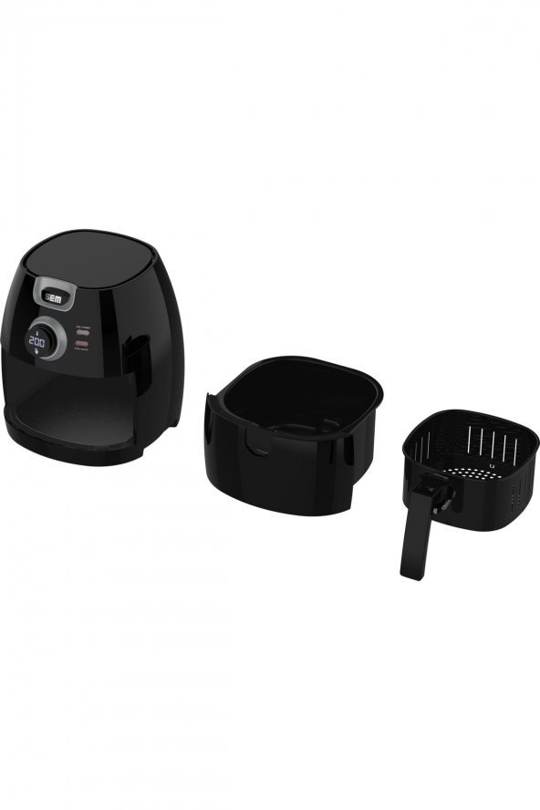 Sem Akıllı Aircook Yağsız Kızartma Sıcak Hava Fritöz - Airfryer 8 Program SC301 - 3