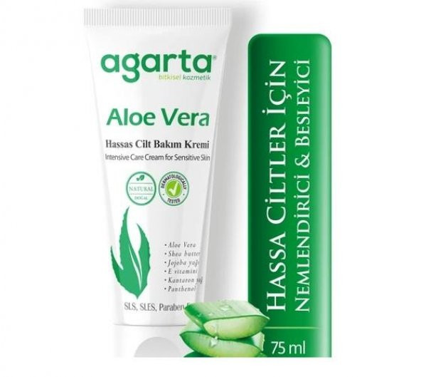 Agarta Cilt Kremi Aloe Vera Hassas Cilt 75 Ml