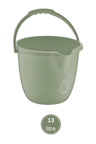 Flosoft Bebek Banyo Kovası, Saplı Oluklu Çok Amaçlı Kova 13 litre - Resim 11