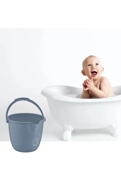 Flosoft Bebek Banyo Kovası, Saplı Oluklu Çok Amaçlı Kova 13 litre - 3