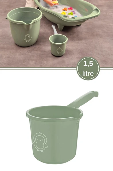 Flosoft Bebek Banyo Maşrapası, Uzun Saplı Oluklu Çok Amaçlı Maşrapa 1,5 litre - Resim 10