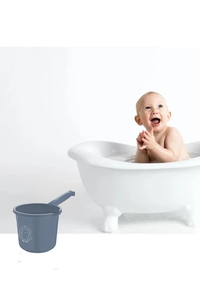 Flosoft Bebek Banyo Maşrapası, Uzun Saplı Oluklu Çok Amaçlı Maşrapa 1,5 litre - 3