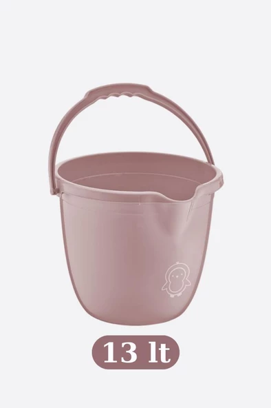 Flosoft Bebek Banyo Kovası, Saplı Oluklu Çok Amaçlı Kova 13 litre - 5