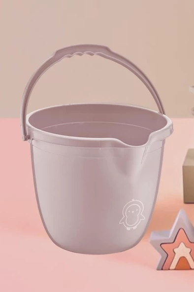Flosoft Bebek Banyo Kovası, Saplı Oluklu Çok Amaçlı Kova 13 litre - 6