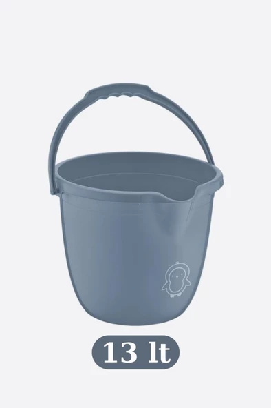Flosoft Bebek Banyo Kovası, Saplı Oluklu Çok Amaçlı Kova 13 litre - 2