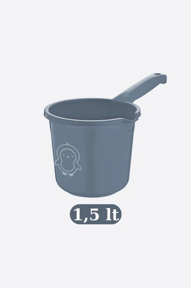 Flosoft Bebek Banyo Maşrapası, Uzun Saplı Oluklu Çok Amaçlı Maşrapa 1,5 litre - 2