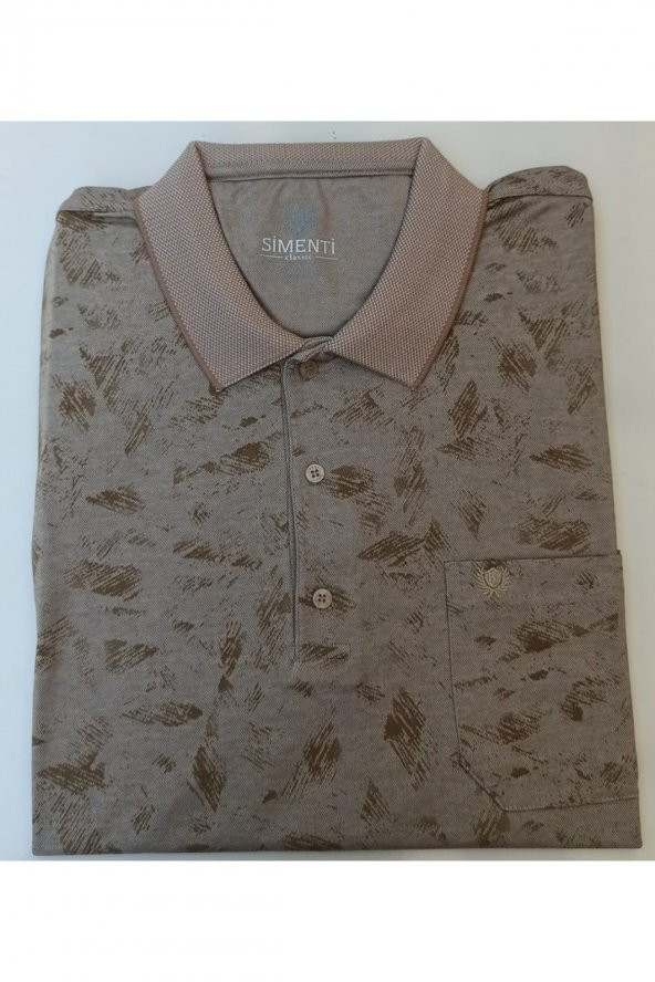 Polo Yaka Rahat Kalıp Pamuklu T-shırt ürün görseli 1