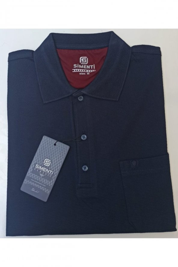 Polo Yaka Rahat Kalıp Pamuklu T-shırt - Resim 3