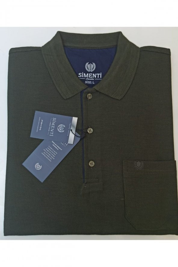 Polo Yaka Rahat Kalıp Pamuklu T-shırt - Resim 4