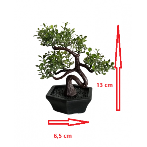 Yapay Çiçek Mini Ağaç (6,5 cm X 13 cm) X 3 Adet - 2