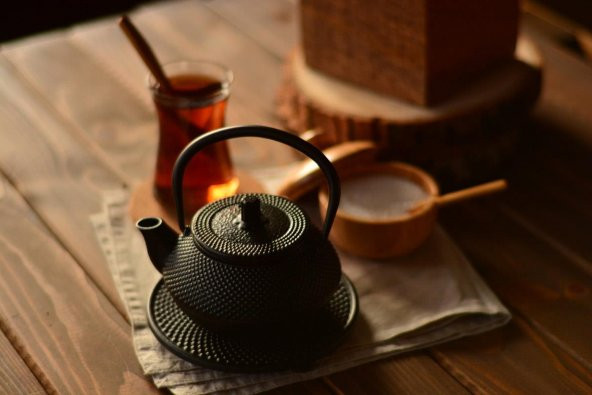 Bambum Linden Sümbül Döküm Demlik 300 ml Siyah T0081 - Resim 2