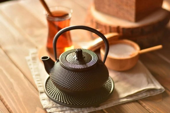 Bambum Linden Sümbül Döküm Demlik 300 ml Siyah T0081 - Resim 3