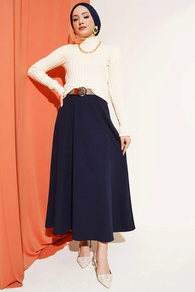 Fitilli Esnek Triko Kazak Ekru - 2