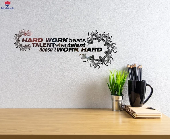 Oturma Odası, Ofis, Dükkan Duvar Sticker Ofis Alıntı Zor Çalışma Motivasyon Dekorasyon Çıkartmaları Benzersiz Hediyelik ürün görseli 1