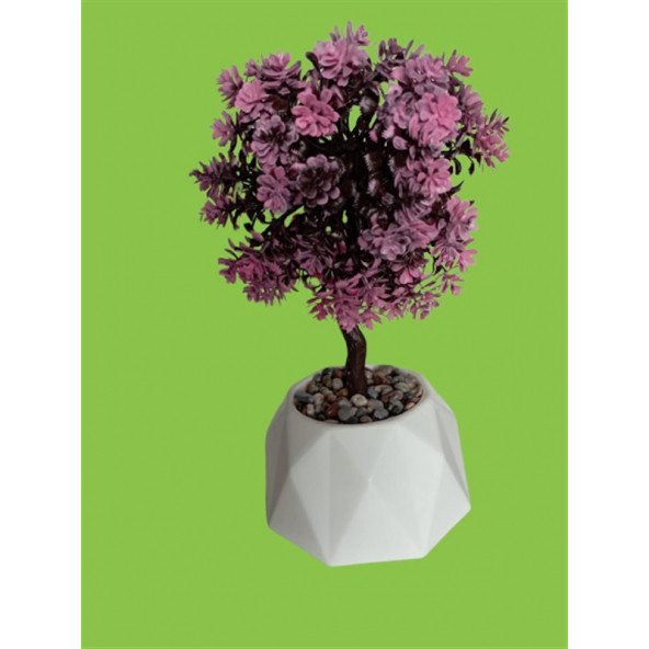 Yapay Çiçek Ağaç 10 cmX10 cm X 24 cm Boyutlarında - 4