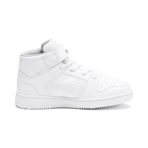Puma Rebound Layup SL V Çocuk Ayakkabı Siyah 37048802 Beyaz - 5