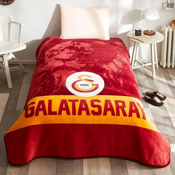 Kristal Lisanslı Battaniye Galatasaray Aslan