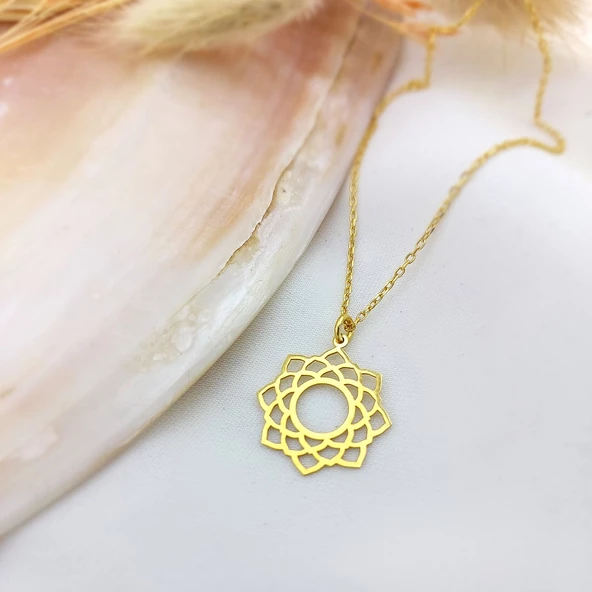 Vaoov 925 Ayar Gümüş Taç Çakra Kolye - Resim 6