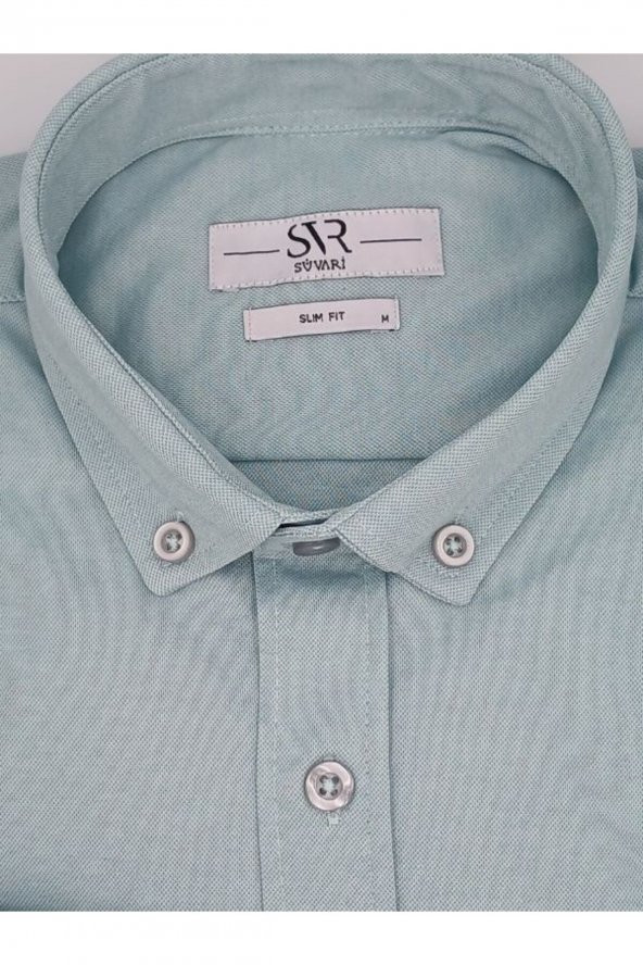 UZUN KOL SLIM FIT ÖRME GÖMLEK - Resim 2