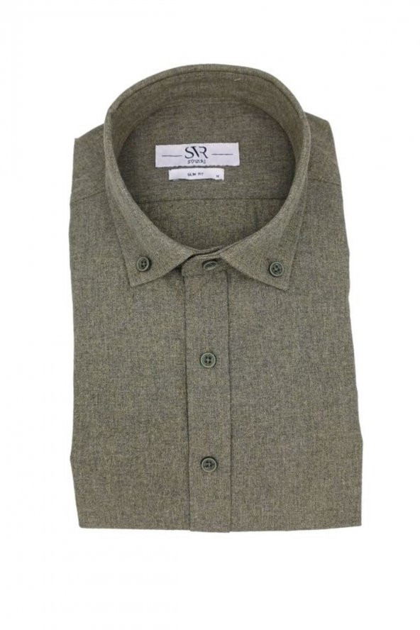 FLANEL SLIM UZUN KOLLU GÖMLEK - 4