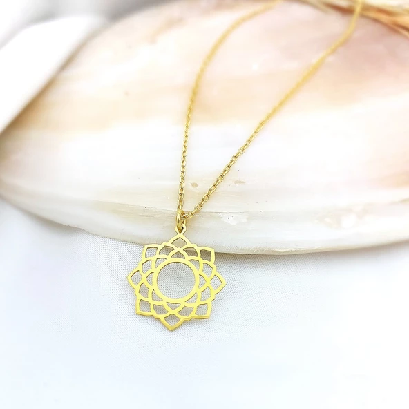 Vaoov 925 Ayar Gümüş Taç Çakra Kolye - Resim 8