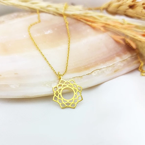 Vaoov 925 Ayar Gümüş Taç Çakra Kolye - Resim 2