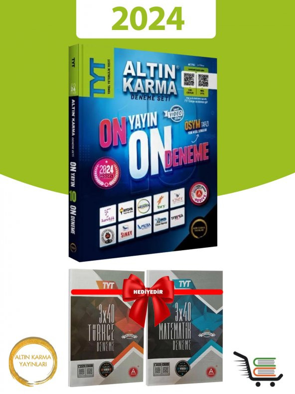 Altın Karma 2024 TYT 10+1 Karma Deneme Çıkmış Sorulart Denemesi Hediyeli! - 2