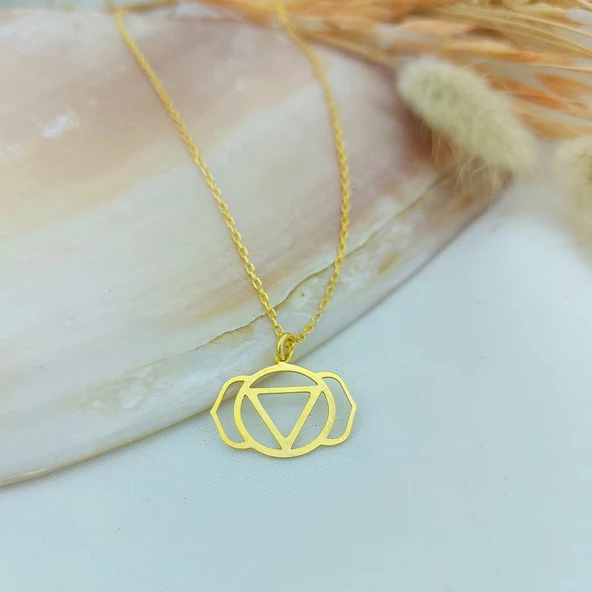 Vaoov 925 Ayar Gümüş Üçüncü Göz Çakra Kolye - Resim 5