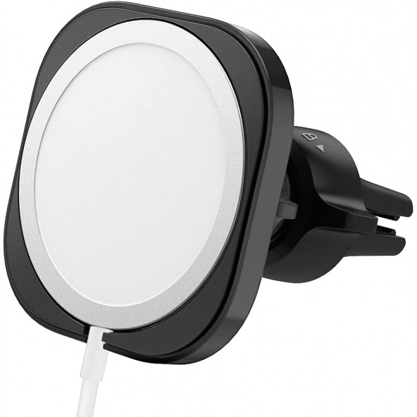 Spigen MagFit Araç Tutucu for MagSafe Şarj Aleti iPhone 15/14/13/12 Serisi ile Uyumlu (MagSafe Dahil Değildir) Black