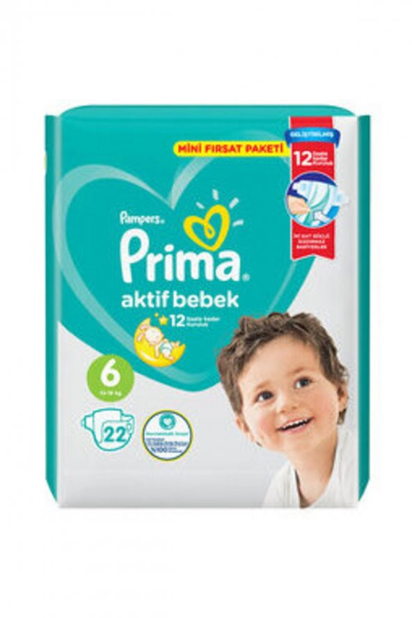 Prima Aktif 6 Numara Ekstra Large 22li Bebek Bezi