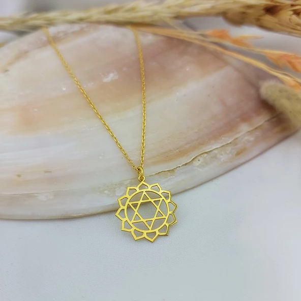 Vaoov 925 Ayar Gümüş Kalp Çakrası Kolye - Resim 5