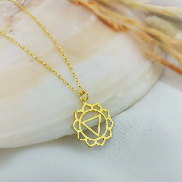 Vaoov 925 Ayar Gümüş Solar Plexus Çakrası Kolye - Resim 4