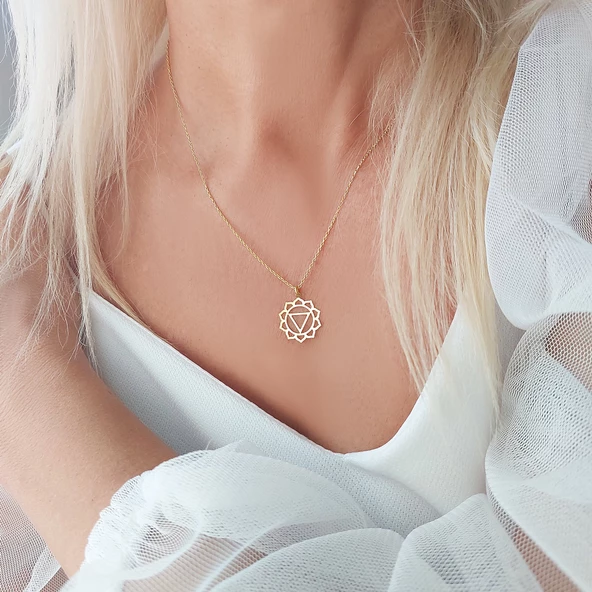 Vaoov 925 Ayar Gümüş Solar Plexus Çakrası Kolye - Resim 2