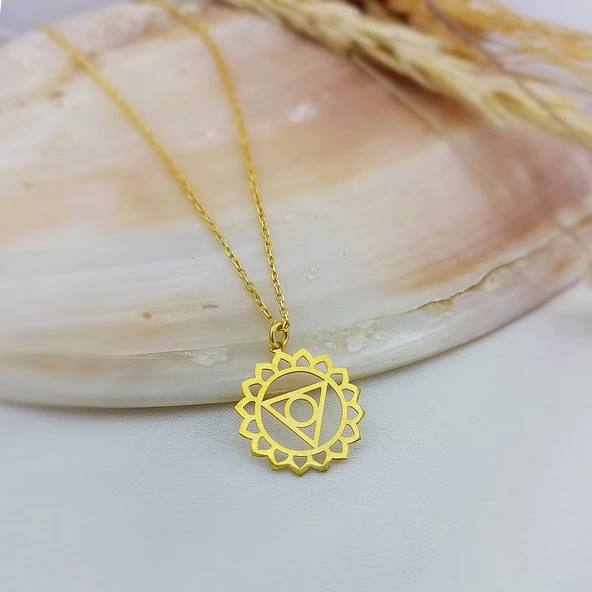 Vaoov 925 Ayar Gümüş Boğaz Çakrası Kolye - Resim 5