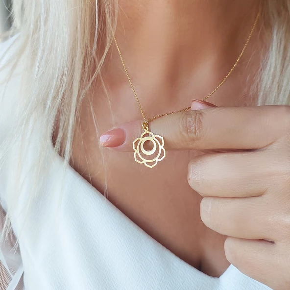 Vaoov 925 Ayar Gümüş Sakral Çakra Kolye ürün görseli