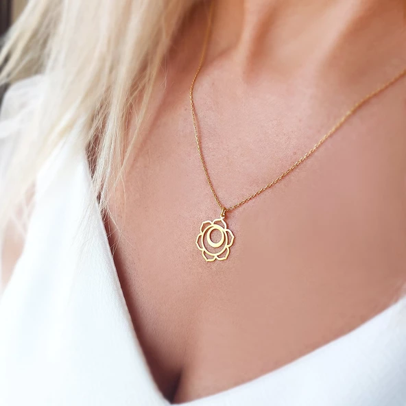 Vaoov 925 Ayar Gümüş Sakral Çakra Kolye - Resim 7