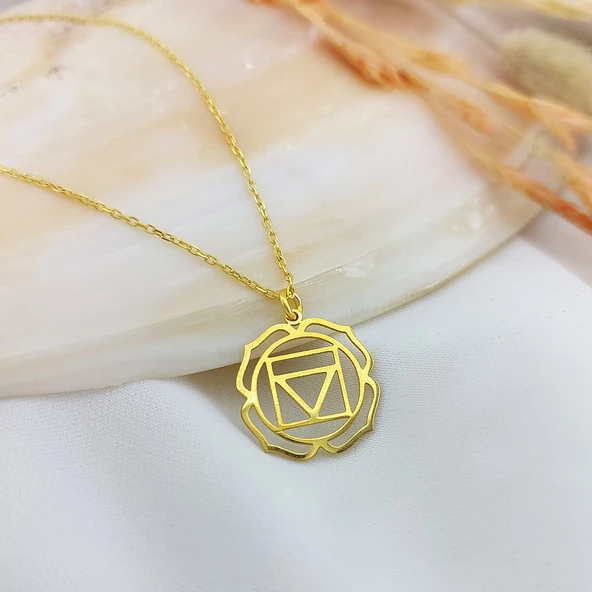 Vaoov 925 Ayar Gümüş Kök Çakra Kolye - Resim 6