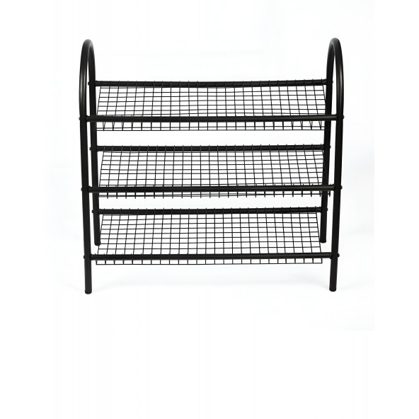 DEKORATİF 3 RAFLI METAL AYAKKABILIK - 4