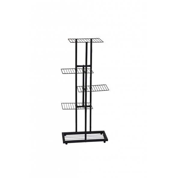 DEKORATİF METAL 5 RAFLI SAKSI STANDI KATLI DİKEY SAKSILIK ÇİÇEKLİK GARDEN - 5