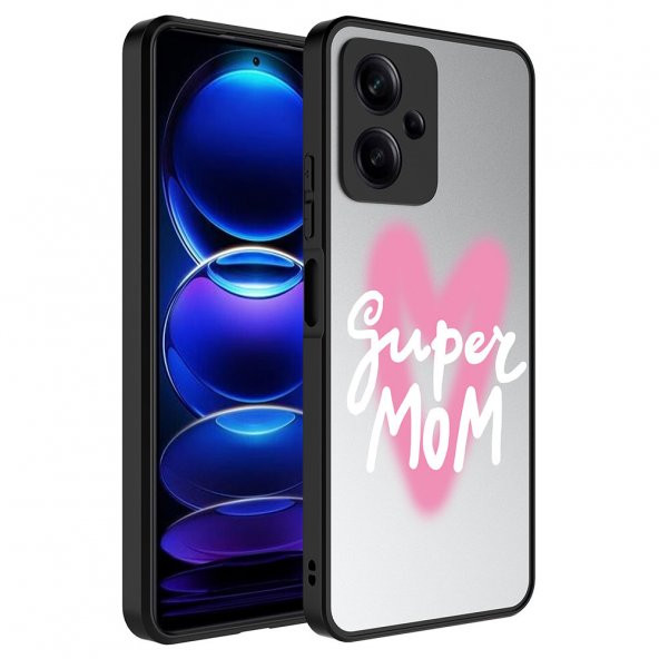 Xiaomi Redmi Note 12 5G Kılıf Aynalı Desenli Kamera Korumalı Parlak Mirror Kapak - 1