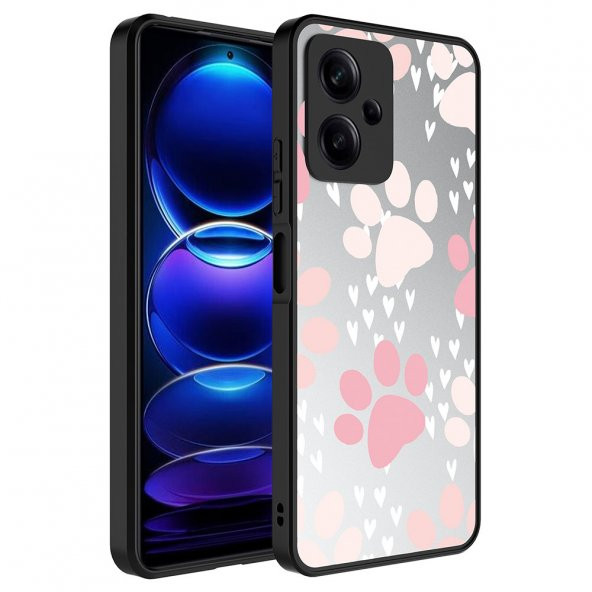 Xiaomi Redmi Note 12 5G Kılıf Aynalı Desenli Kamera Korumalı Parlak Mirror Kapak - 2