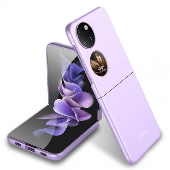 Huawei P50 Pocket Kılıf Korumalı Sert Plastik Kıpta Kapak - 2