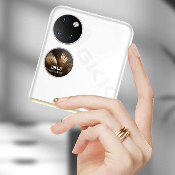 Huawei P50 Pocket Kılıf Korumalı Sert Plastik Kıpta Kapak - 5