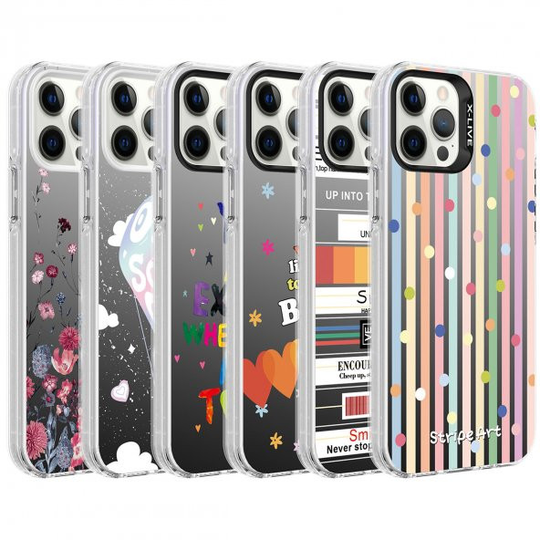 Apple iPhone 12 Pro Max Kılıf Desenli Catchword Silver Sert Kapak - 3