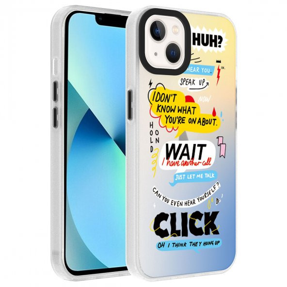 Apple iPhone 14 Kılıf Desenli Mesajlı Dragon Sert Kapak - 2