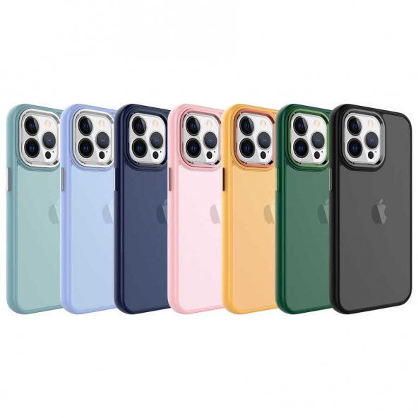 Apple iPhone 13 Pro Max Kılıf Buzlu Sert Tuşlu PC Zore May Kapak - 3