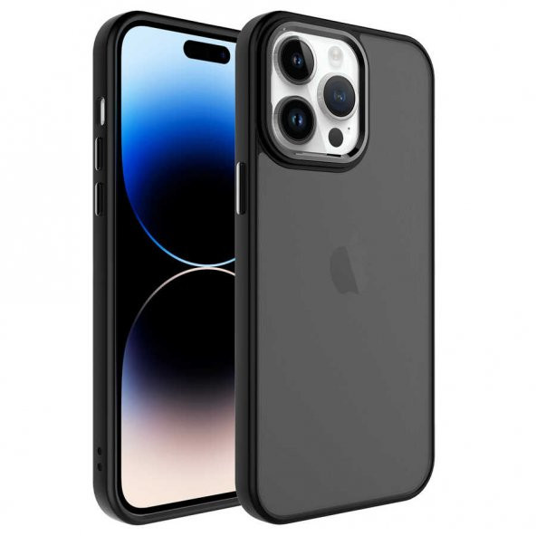 Apple iPhone 14 Pro Max Kılıf Buzlu Sert Tuşlu PC Zore May Kapak - 2
