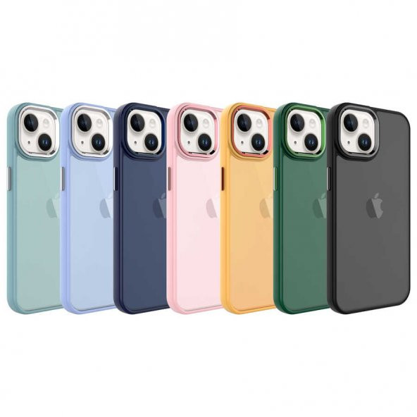 Apple iPhone 14 Plus Kılıf Buzlu Sert Tuşlu PC Zore May Kapak - 3