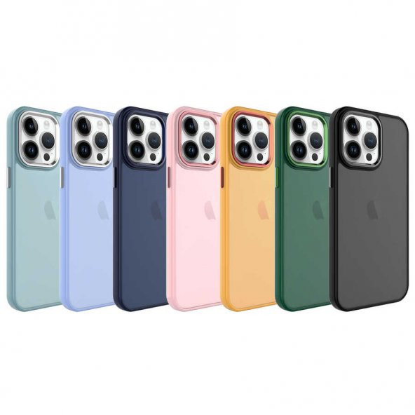 Apple iPhone 14 Pro Max Kılıf Buzlu Sert Tuşlu PC Zore May Kapak - 3