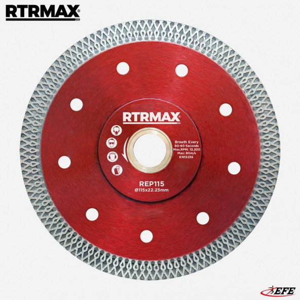 RTRMAX Çapraz Dişli Hassas Kesim Elmas Testere REP115